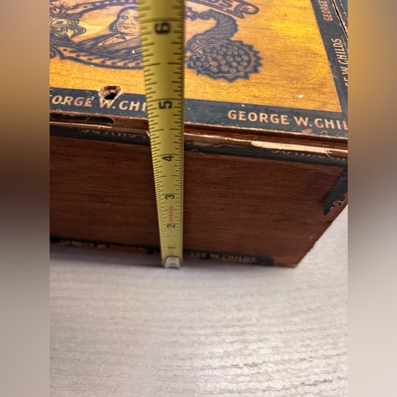Vintage George W Child's Wooden Cigar Box 2 for 5¢ Factory 117 S.C. Collectors‎ - Picture 9 of 16